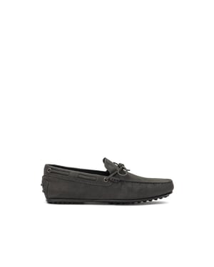 Tod's graue Nubukleder-Mokassins