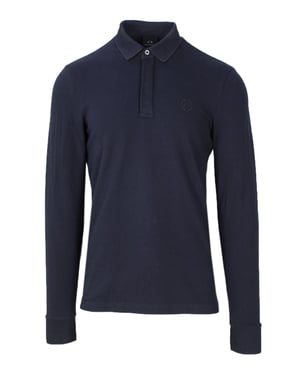 Armani Exchange Blaues Baumwoll-Polohemd