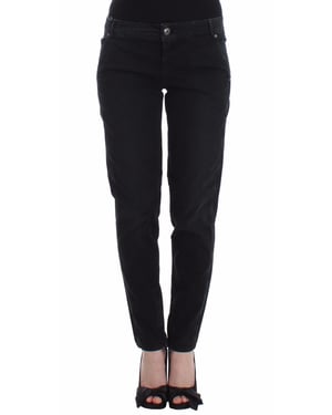 Ermanno Scervino Blaue Slim Jeans Denim Hose Skinny Leg Straight