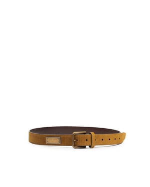 Dolce & Gabbana Brauner Leder Gürtel Regular