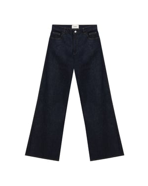 Coperni Blaue Baumwoll-Hohe Taille Jeans