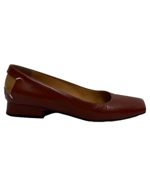 Maison Margiela Pre-owned Décortiqué Ballettschuhe mit vier Nähten aus Leder - Mokka