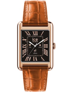 Ice Watch Ice Smart Tk 2.0 - Rose-gold - Cognac Croco Braun Unisex Armbanduhr 025383 -