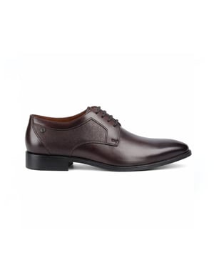 Base London Dome Herren Derby Schuhe Braun