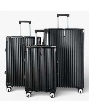 Schwarzer Hardshell-Koffer Dual 4-Wheel ABS Gepäck Kabinenkoffer