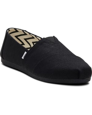 TOMS Alpargata Classic Baumwolle Damen Schwarze Espadrilles