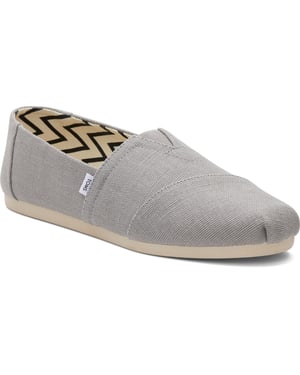 TOMS Alpargata Classic Baumwoll Herren Espadrilles In Drizzle Grey