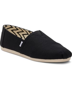 TOMS Alpargata Classic Baumwoll Herren Schwarze Espadrilles