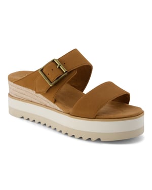TOMS Diana Leder Damen Braun Zucker Sandalen