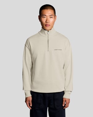 Schwergewichts-Skript 1/4-Zip Sweatshirt