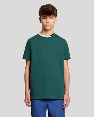 T-Shirt mit Logo und umgeschlagenem Kragen