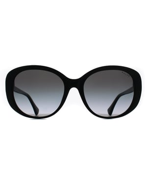 Ralph by Ralph Lauren RA5335U 50018G glänzende schwarze Sonnenbrille mit grauem Farbverlauf