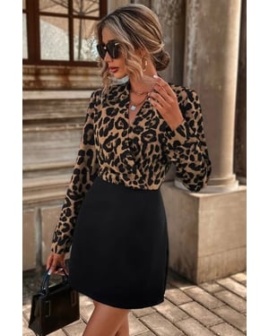 Damen Minikleid mit farbenfrohem Tiermotiv, lang, elegant/figurbetont, für den Abend