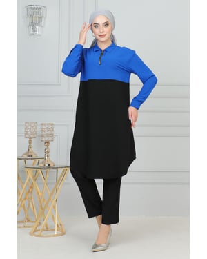 Reißverschluss Detailed Tunika Indigo