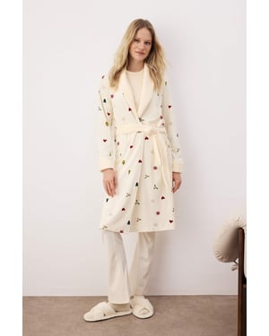 Damen-Bademantel mit Print