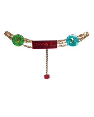 Chanel, mehrfarbiger, irisierender Kettengürtel