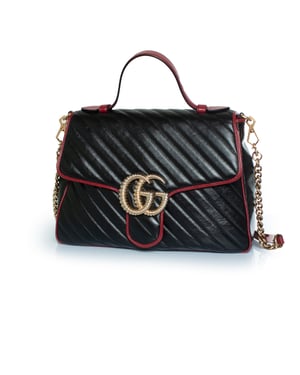 Gucci Marmont Henkeltasche in Schwarz