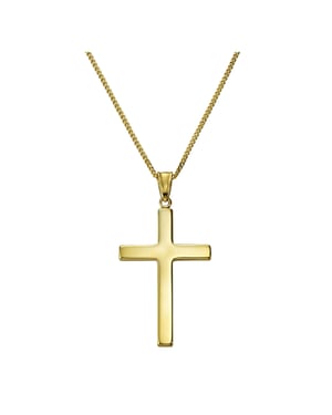 Fascination by Ellen K. Halskette Gold 333 mit Motiv Kreuz