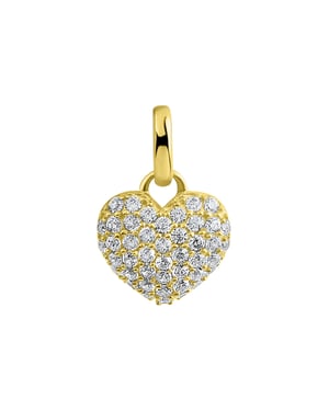 Fascination by Ellen K. Anhänger 375/- Gelbgold Herz Zirkonia
