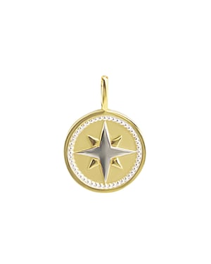 Orolino Anhänger 375 Gold zweifarbig mit Windrosen-Motiv