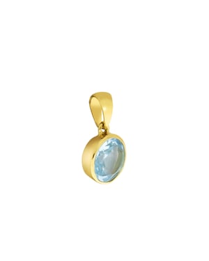 Fascination by Ellen K. Anhänger Gold 585 mit echtem Blautopas (beh.) 8mm