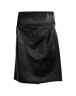 Givenchy Cutout-Rock aus geprägtem schwarzem Leder