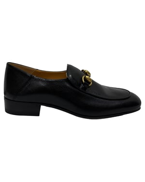 Gucci Horsebit Slipper aus schwarzem Leder