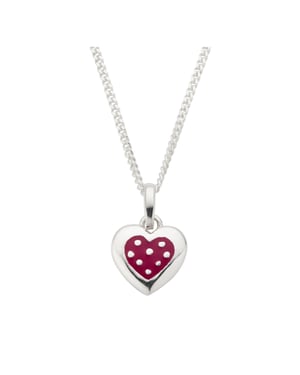 Zeeme for Kids Halskette 925 Sterling Silber Herz-Motiv