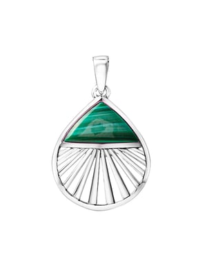 Zeeme Gemstones Anhänger 925/- Sterling Silber rhodiniert Malachit