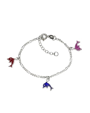 Zeeme for Kids Armband 925 Sterling Silber Delfine