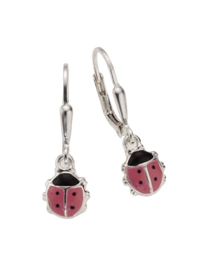 Zeeme for Kids Ohrringe 925 Sterling Silber Marienkäfer