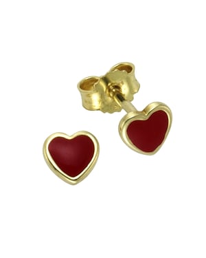 Zeeme for Kids Ohrringe Gold 333 Motiv Herz