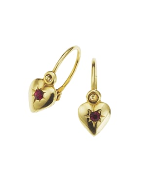 Zeeme for Kids Ohrringe Gold 333 Motiv Herz