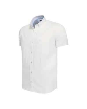 Cappuccino Italia Overhemden Toscana Stretch Weiß