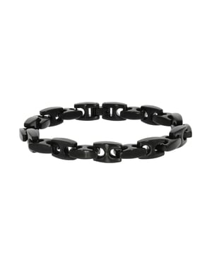 Zeeme Stainless Steel Armband Edelstahl matt glanz schwarz 23,5cm lang
