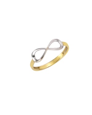 Celesta Gold, F Ring Gold 375 zweifarbig mit Unendlichkeits-Motiv