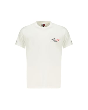Tommy Hilfiger Weißes Baumwoll-Herren-T-Shirt