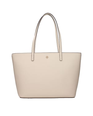 Tory Burch Beiger Leder Schultertasche