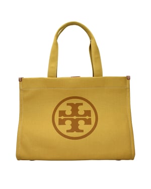 Tory Burch Gelbe Stoff-Schultertasche