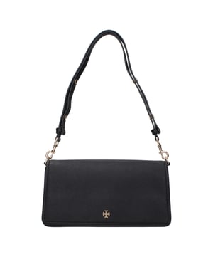Tory Burch schwarze Leder Schultertasche