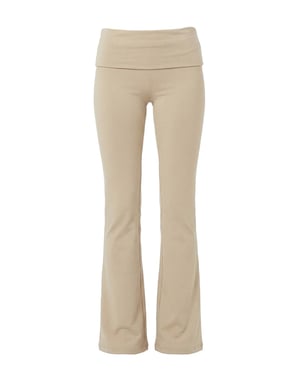 Fold Over Pants BEIGE