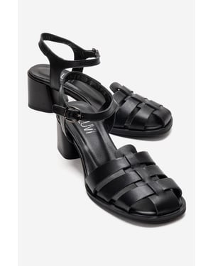 Devora Leder Blockabsatz Sandale