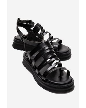 Pelsa Leder Multi-Riemen-Sandale