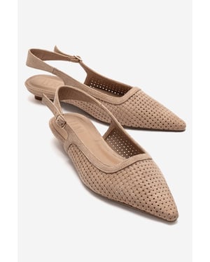 Aviva Slingback Spitzer Zehen Pumps