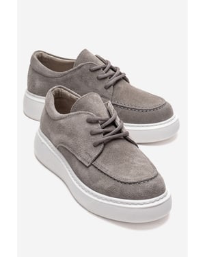 Mareon Leder Schnürsneaker