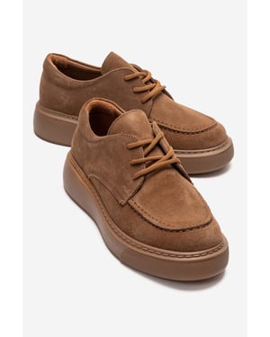 Mareon Leder Schnürsneaker