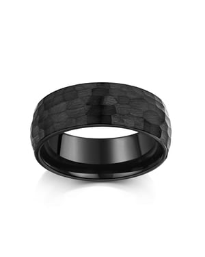 Zeeme Stainless Steel Ring Wolfram schwarz