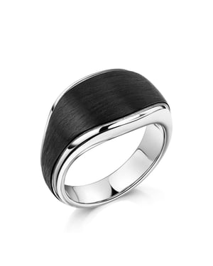 Zeeme Stainless Steel Ring Edelstahl/PVD schwarz