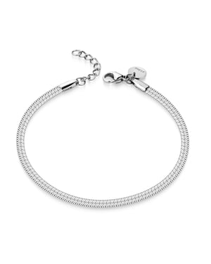 Zeeme Stainless Steel Armband Stahl glanz 18 + 2 cm