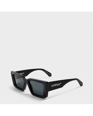 Zubehör Off White Savannah Quadrat Vollrand-Sonnenbrille in Schwarz/Dunkelgrau